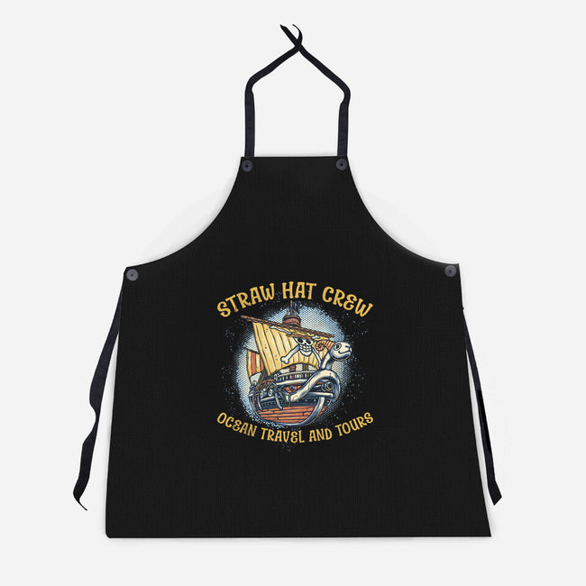 Ocean Travel And Tours-Unisex-Kitchen-Apron-glitchygorilla
