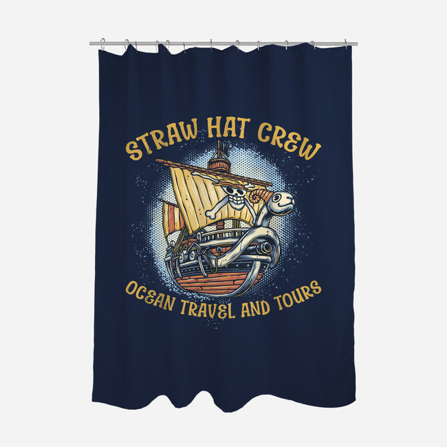 Ocean Travel And Tours-None-Polyester-Shower Curtain-glitchygorilla