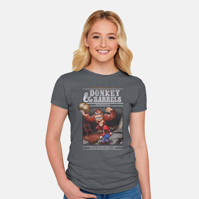 Donkey And Barrels-Womens-Fitted-Tee-NMdesign