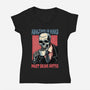 Must Drink Coffee-Womens-V-Neck-Tee-glitchygorilla