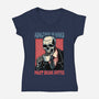 Must Drink Coffee-Womens-V-Neck-Tee-glitchygorilla
