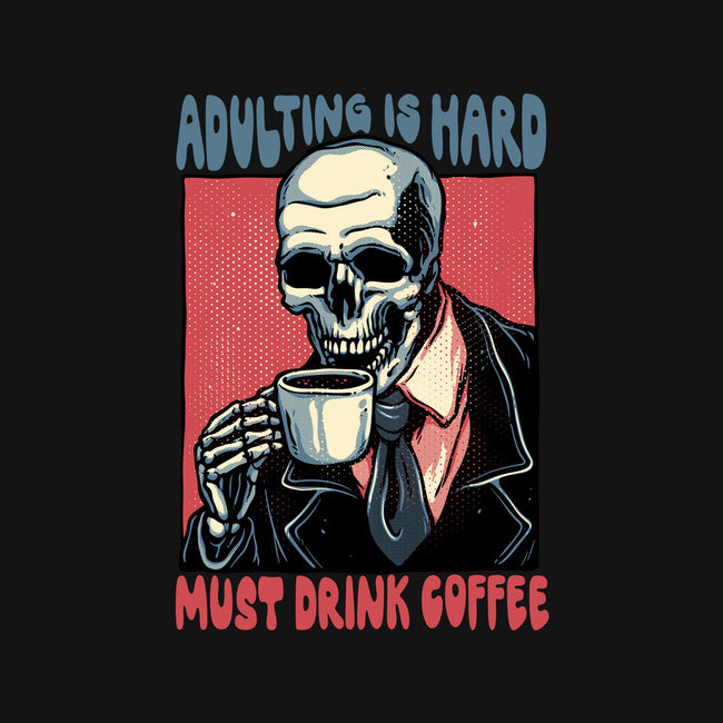 Must Drink Coffee-None-Drawstring-Bag-glitchygorilla