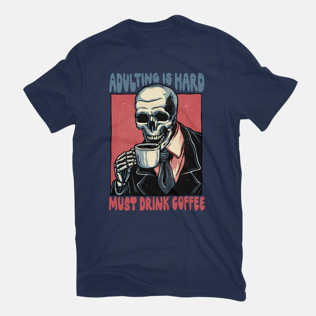 Must Drink Coffee-Youth-Basic-Tee-glitchygorilla