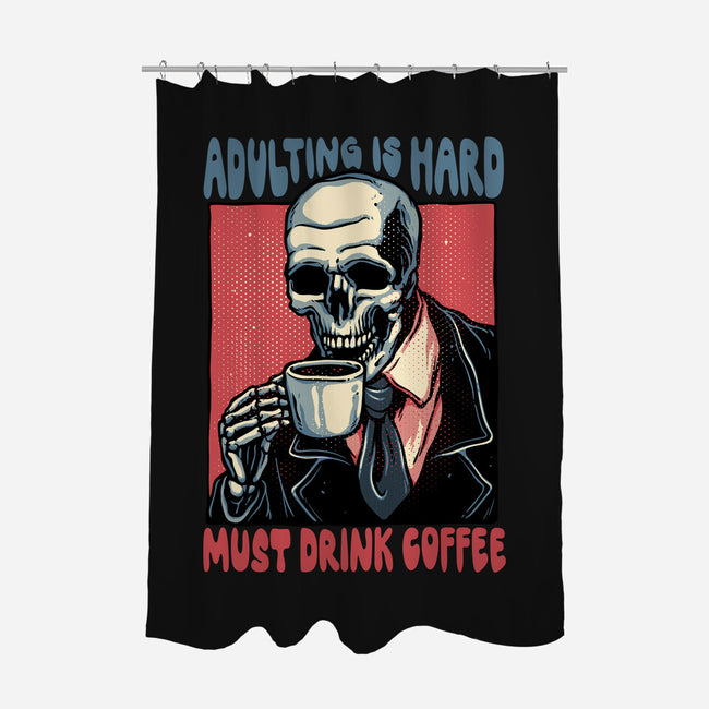 Must Drink Coffee-None-Polyester-Shower Curtain-glitchygorilla