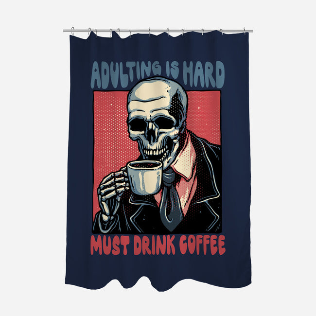 Must Drink Coffee-None-Polyester-Shower Curtain-glitchygorilla