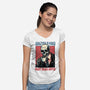 Must Drink Coffee-Womens-V-Neck-Tee-glitchygorilla
