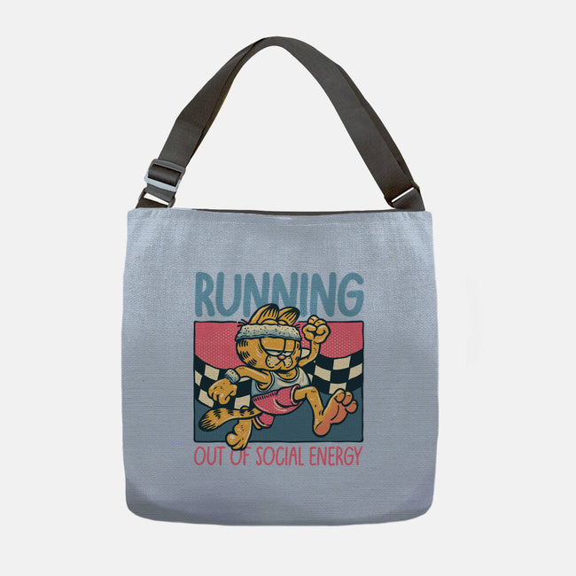 Running Out Of Social Energy-None-Adjustable Tote-Bag-glitchygorilla