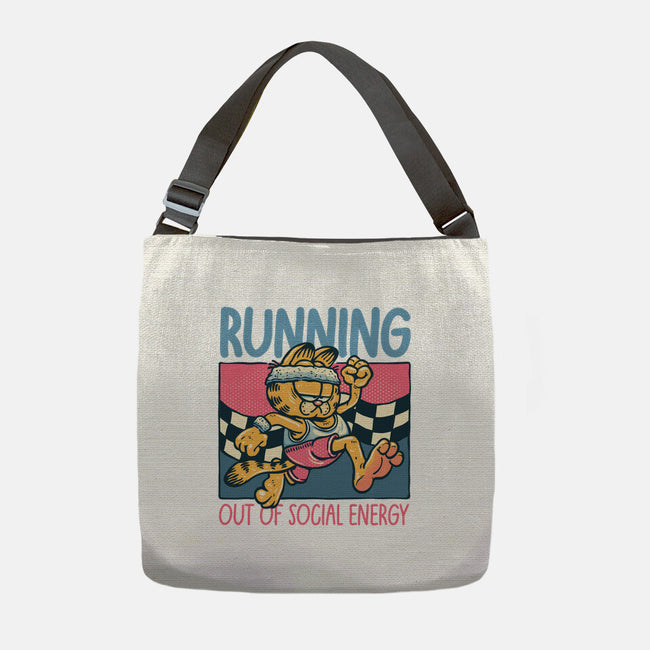 Running Out Of Social Energy-None-Adjustable Tote-Bag-glitchygorilla