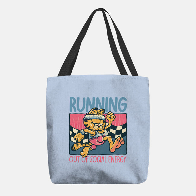 Running Out Of Social Energy-None-Basic Tote-Bag-glitchygorilla
