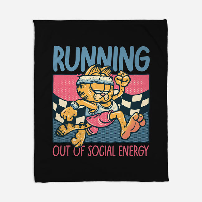 Running Out Of Social Energy-None-Fleece-Blanket-glitchygorilla
