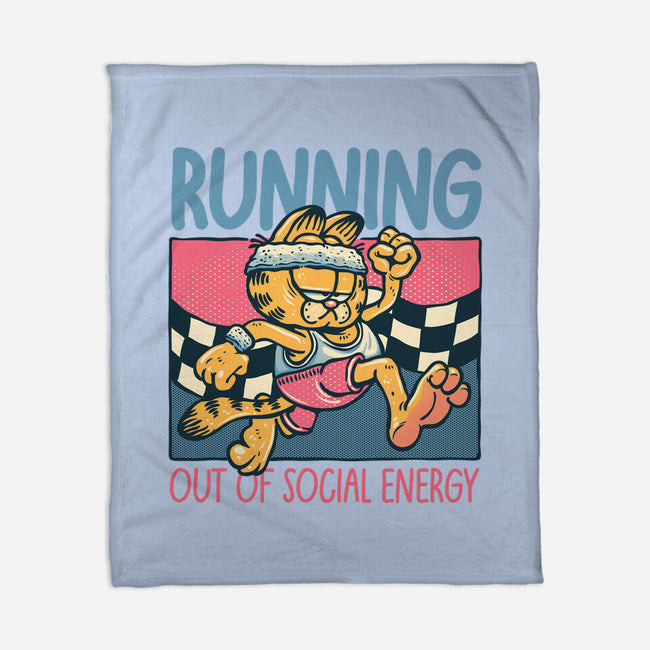 Running Out Of Social Energy-None-Fleece-Blanket-glitchygorilla