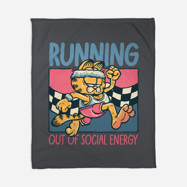Running Out Of Social Energy-None-Fleece-Blanket-glitchygorilla