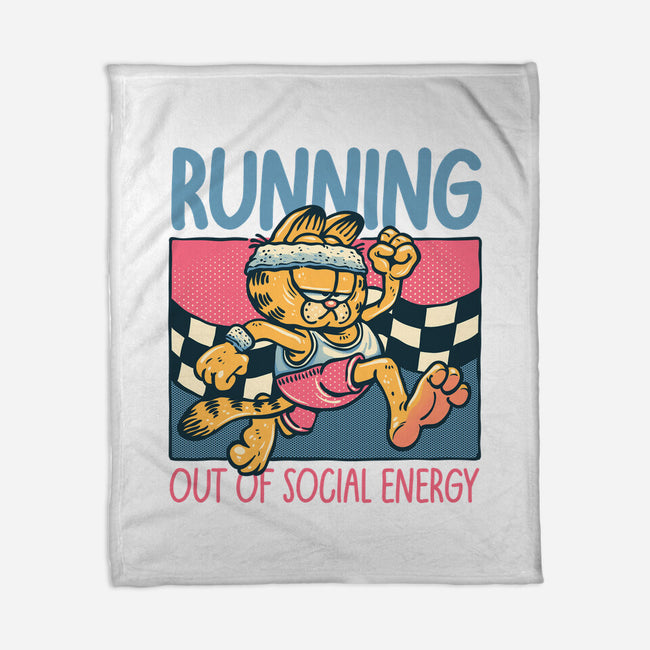 Running Out Of Social Energy-None-Fleece-Blanket-glitchygorilla