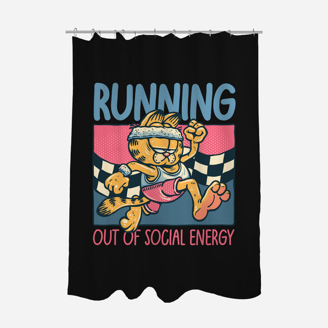 Running Out Of Social Energy-None-Polyester-Shower Curtain-glitchygorilla