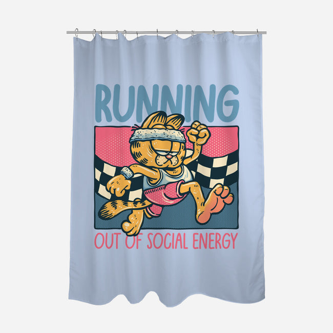 Running Out Of Social Energy-None-Polyester-Shower Curtain-glitchygorilla