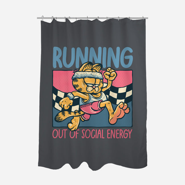 Running Out Of Social Energy-None-Polyester-Shower Curtain-glitchygorilla