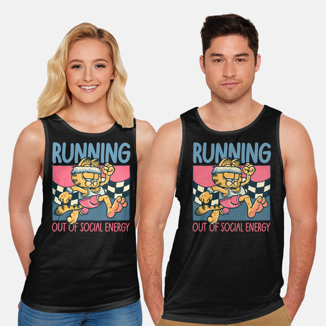 Running Out Of Social Energy-Unisex-Basic-Tank-glitchygorilla