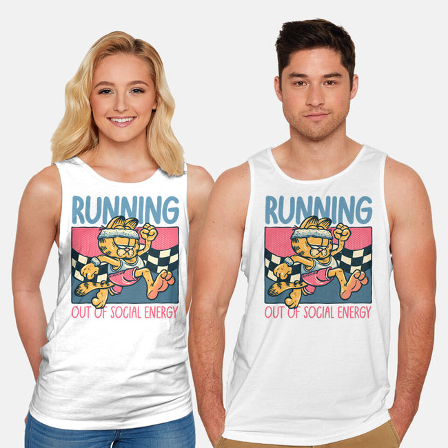Running Out Of Social Energy-Unisex-Basic-Tank-glitchygorilla