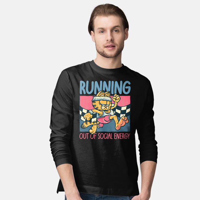 Running Out Of Social Energy-Mens-Long Sleeved-Tee-glitchygorilla