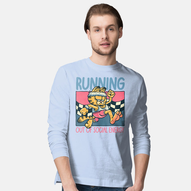 Running Out Of Social Energy-Mens-Long Sleeved-Tee-glitchygorilla