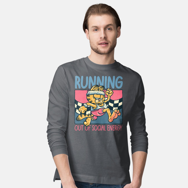 Running Out Of Social Energy-Mens-Long Sleeved-Tee-glitchygorilla