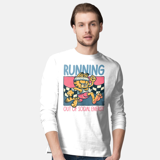 Running Out Of Social Energy-Mens-Long Sleeved-Tee-glitchygorilla