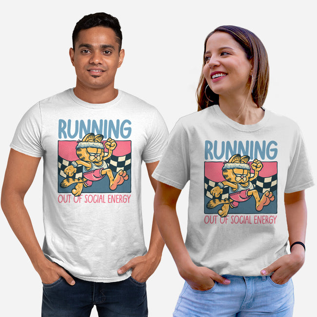 Running Out Of Social Energy-Unisex-Basic-Tee-glitchygorilla