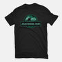 Joustrassic Park-Womens-Basic-Tee-rocketman_art