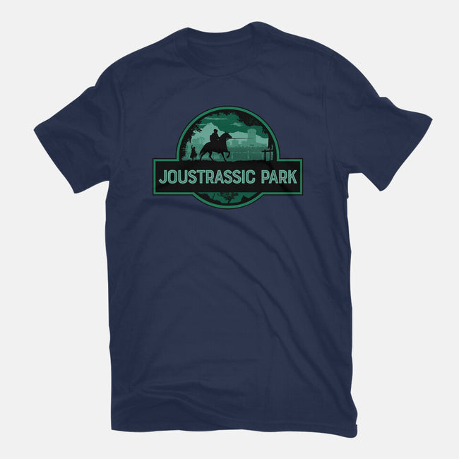 Joustrassic Park-Womens-Fitted-Tee-rocketman_art