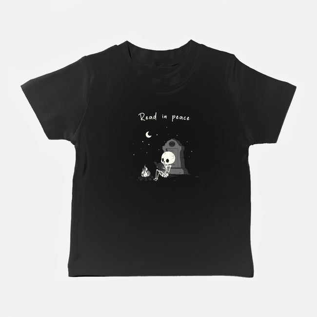 Skeleton Reading-Baby-Basic-Tee-Mattania