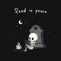 Skeleton Reading-Womens-V-Neck-Tee-Mattania