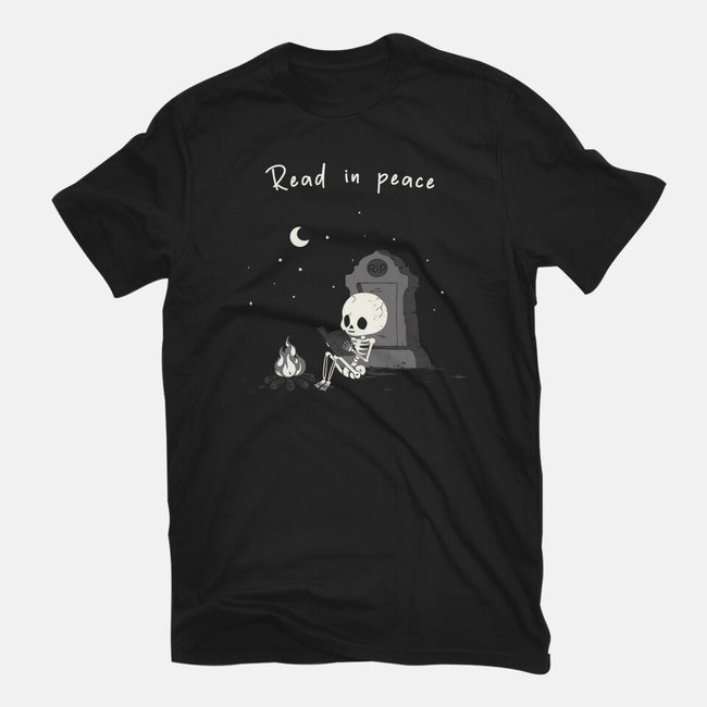 Skeleton Reading-Womens-Fitted-Tee-Mattania