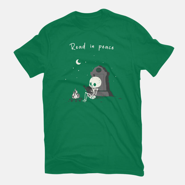 Skeleton Reading-Womens-Fitted-Tee-Mattania