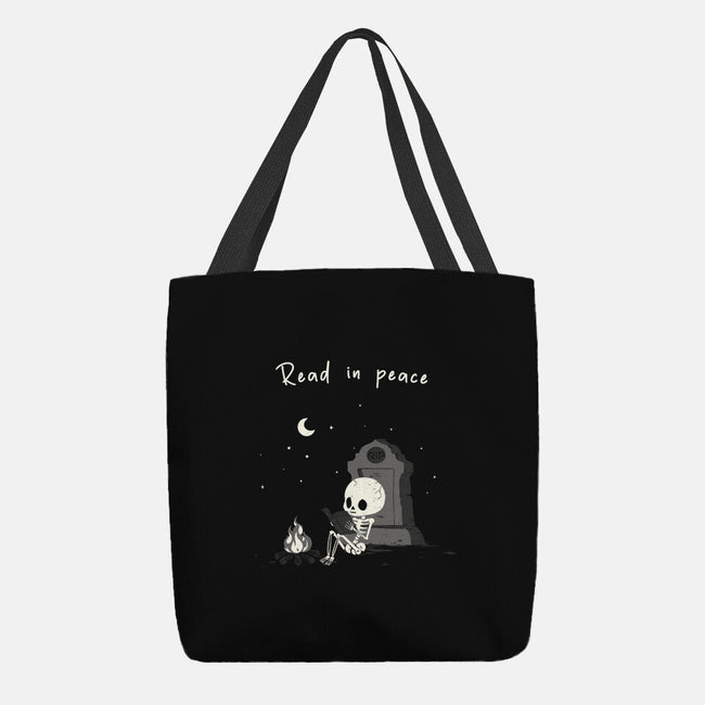 Skeleton Reading-None-Basic Tote-Bag-Mattania