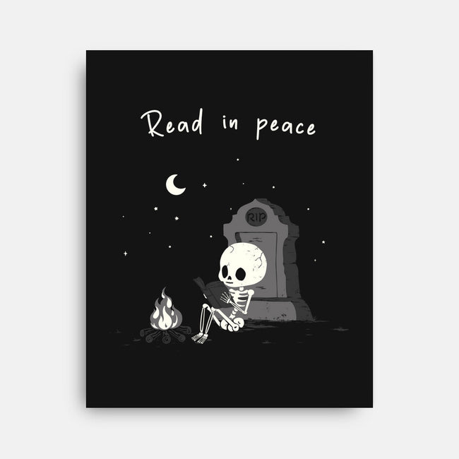 Skeleton Reading-None-Stretched-Canvas-Mattania