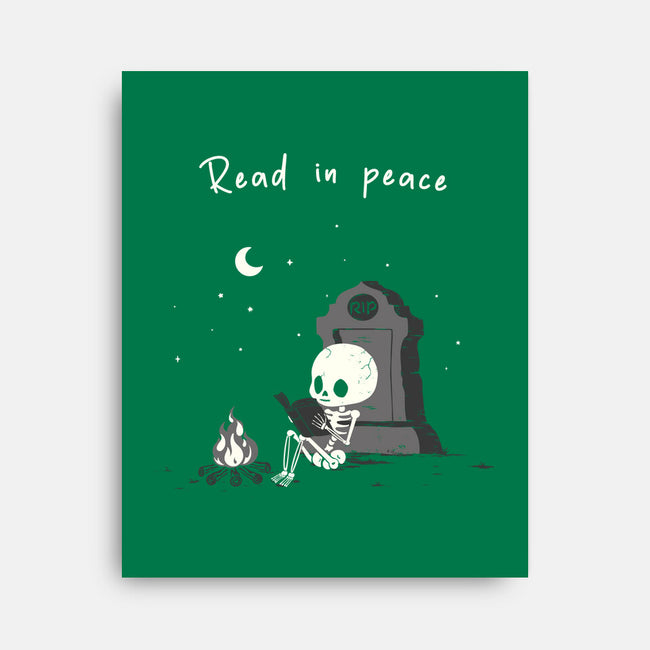Skeleton Reading-None-Stretched-Canvas-Mattania