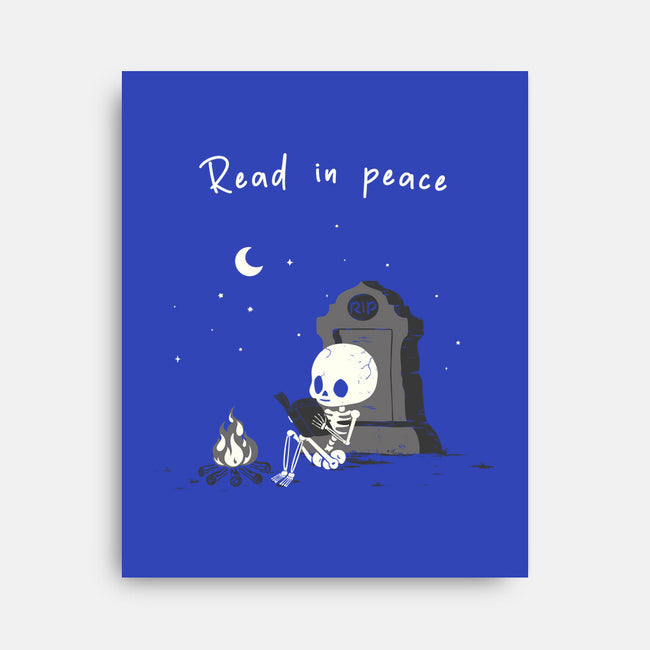 Skeleton Reading-None-Stretched-Canvas-Mattania
