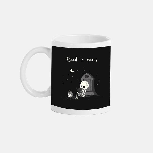 Skeleton Reading-None-Mug-Drinkware-Mattania