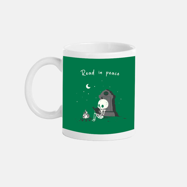 Skeleton Reading-None-Mug-Drinkware-Mattania