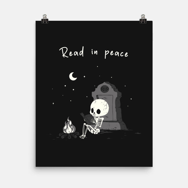 Skeleton Reading-None-Matte-Poster-Mattania