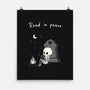 Skeleton Reading-None-Matte-Poster-Mattania