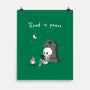 Skeleton Reading-None-Matte-Poster-Mattania
