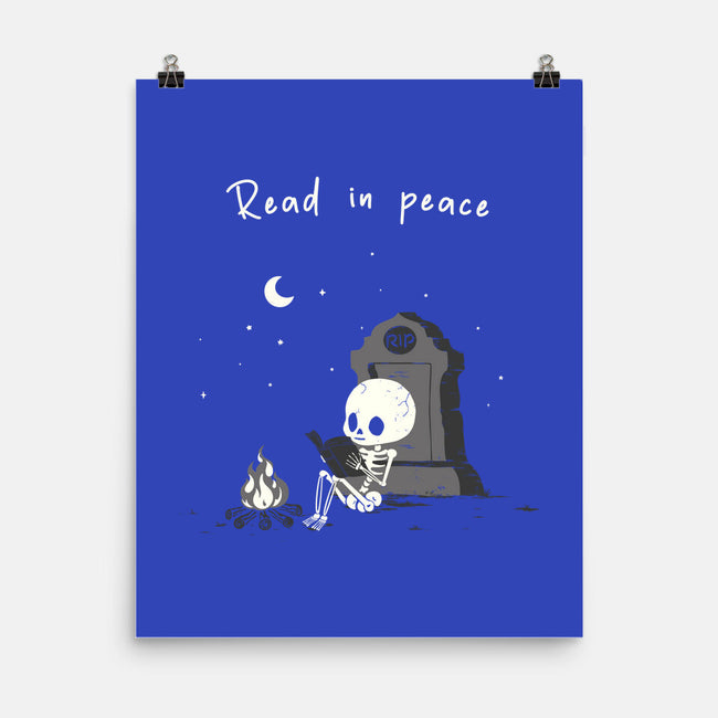 Skeleton Reading-None-Matte-Poster-Mattania
