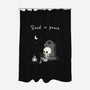 Skeleton Reading-None-Polyester-Shower Curtain-Mattania