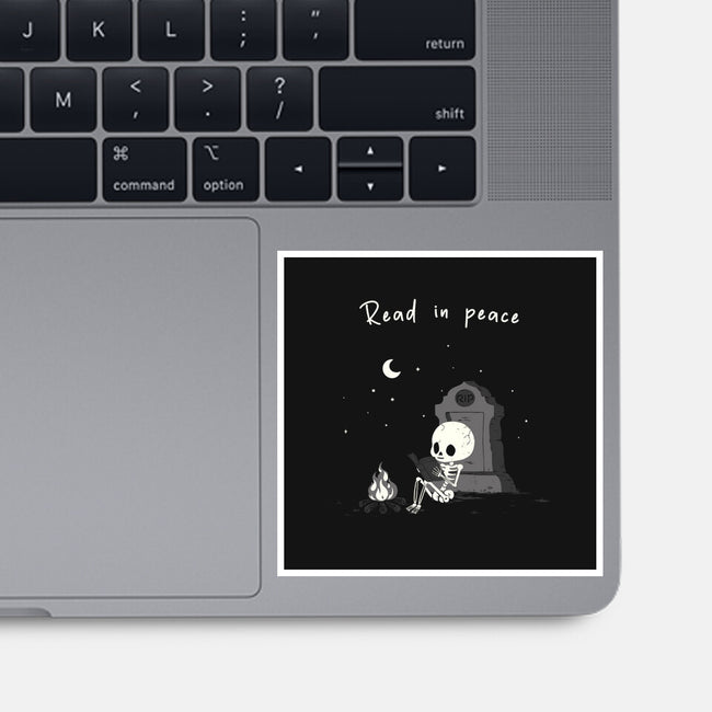 Skeleton Reading-None-Glossy-Sticker-Mattania