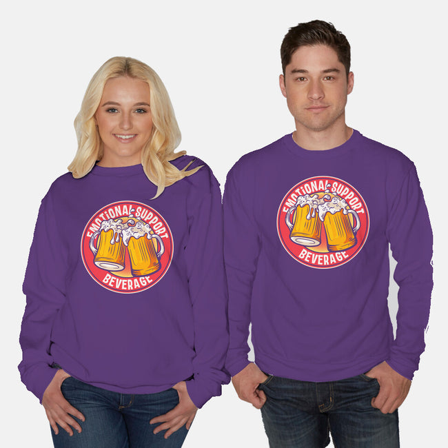 Emotional Support Beverage-Unisex-Crew Neck-Sweatshirt-turborat14