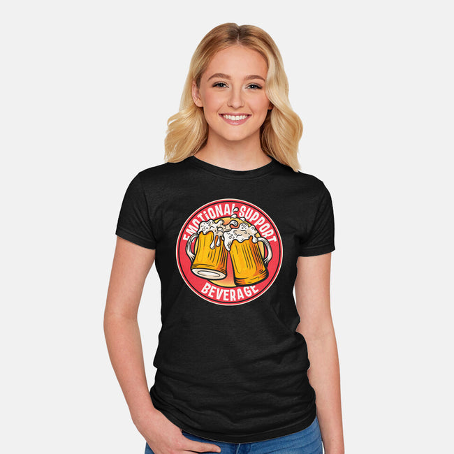Emotional Support Beverage-Womens-Fitted-Tee-turborat14