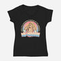 Awesomest Master Of The Universe-Womens-V-Neck-Tee-glitchygorilla
