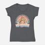 Awesomest Master Of The Universe-Womens-V-Neck-Tee-glitchygorilla