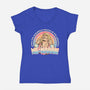 Awesomest Master Of The Universe-Womens-V-Neck-Tee-glitchygorilla